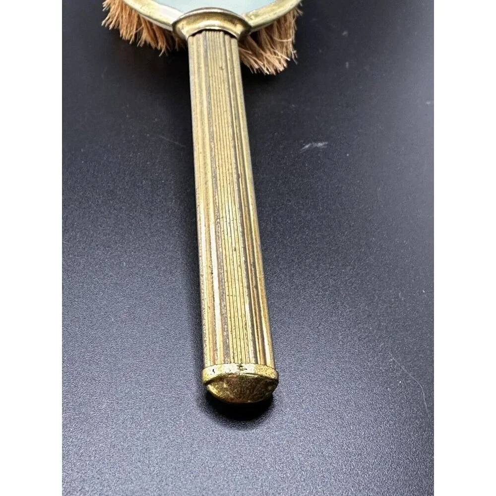 Vtg Antique French Lady Marie Antoinette‎ Boudoir Long Handle Brush 1920s Coarse
